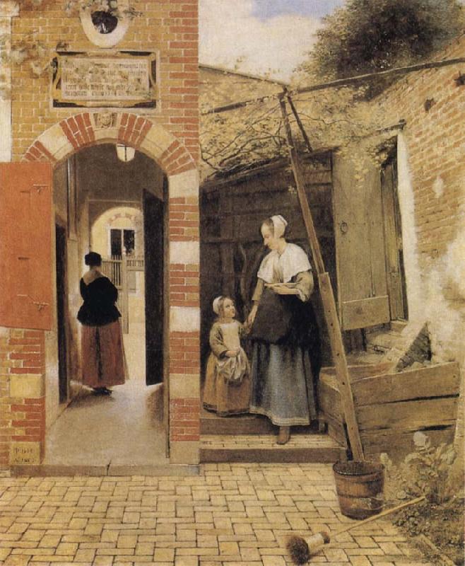 Pieter de Hooch The Courtyard of a House in Delft China oil painting art